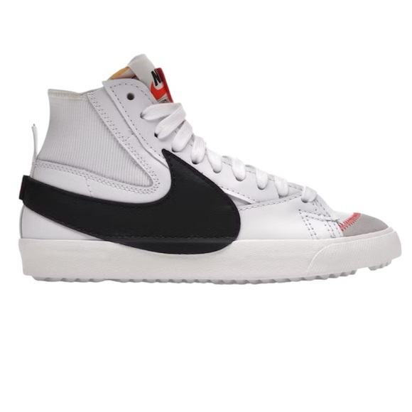 Nike Blazer Mid 77 Jumbo White Black Sz 9 DD3111-100 Oversized Swoosh Casual - Picture 1 of 16